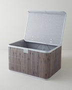 Selina Bamboo Storage Box Anthracite - 33x23x20 cm (view 2)