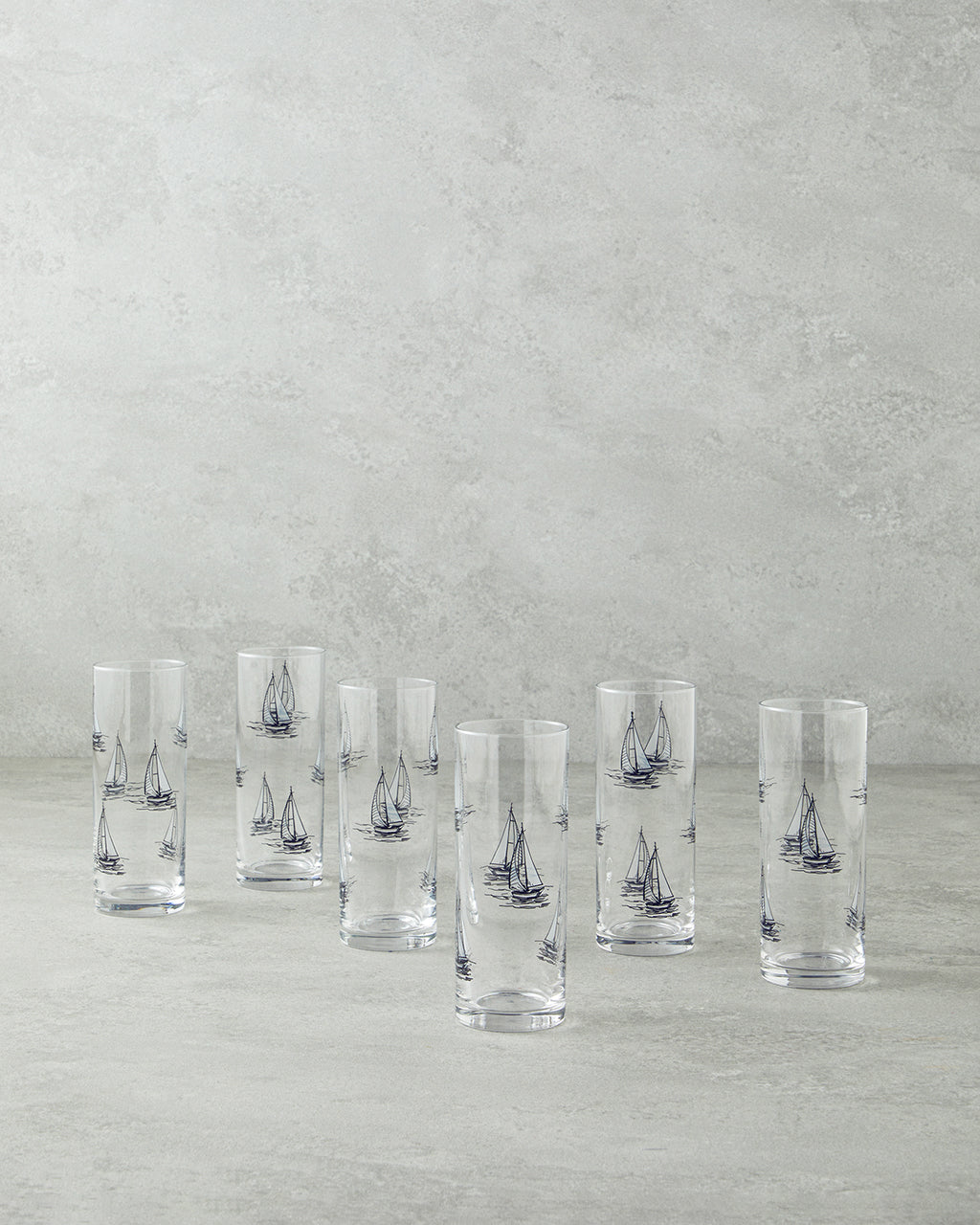 Glass 6 pcs Glass 195 ml Black