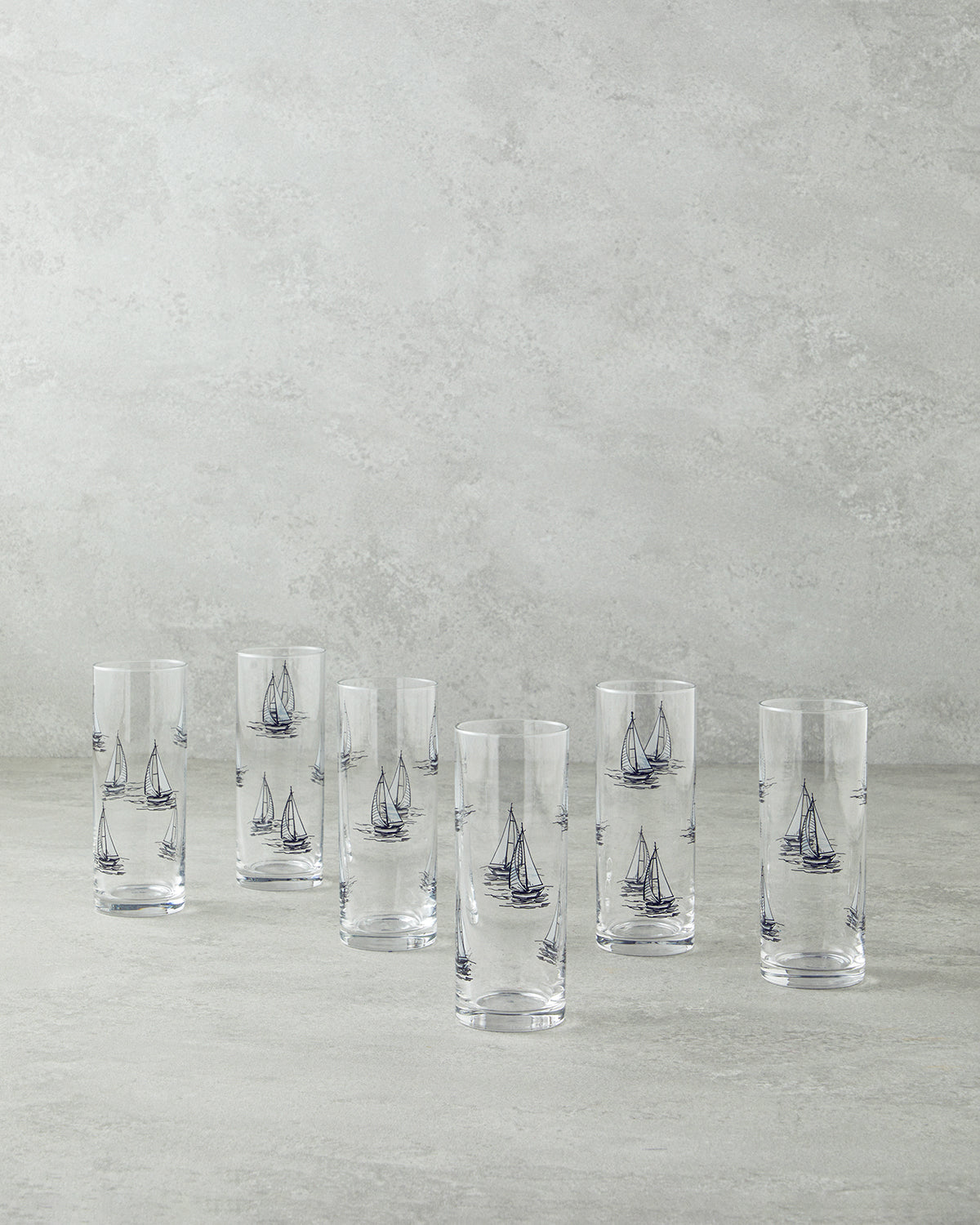 Glass 6 pcs Glass 195 ml Black