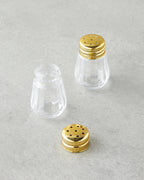 Glass 2 pcs Salt and Pepper Shaker 4x4 cm Gold (view 2)