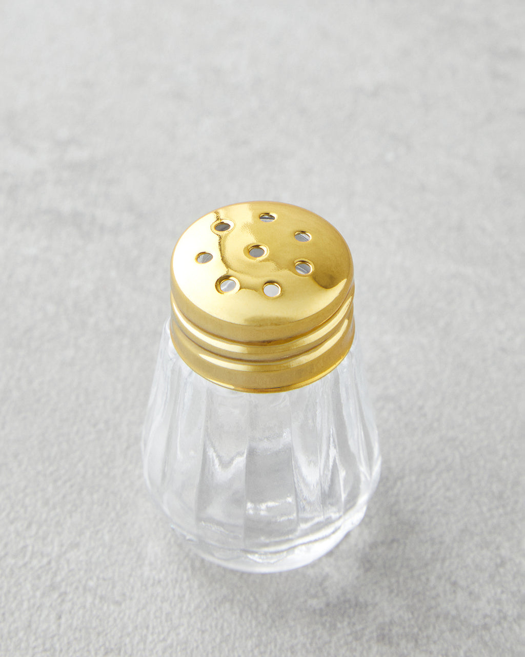 Glass 2 pcs Salt and Pepper Shaker 4x4 cm Gold (view 3)
