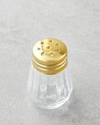 Glass 2 pcs Salt and Pepper Shaker 4x4 cm Gold (view 3)