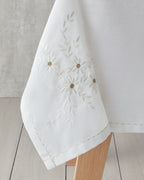 Polyester Table Cloth 150x200 cm White-Gold (view 3)