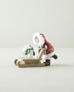 Snow Ball Snow Globe 11.5x18x15 cm Pink