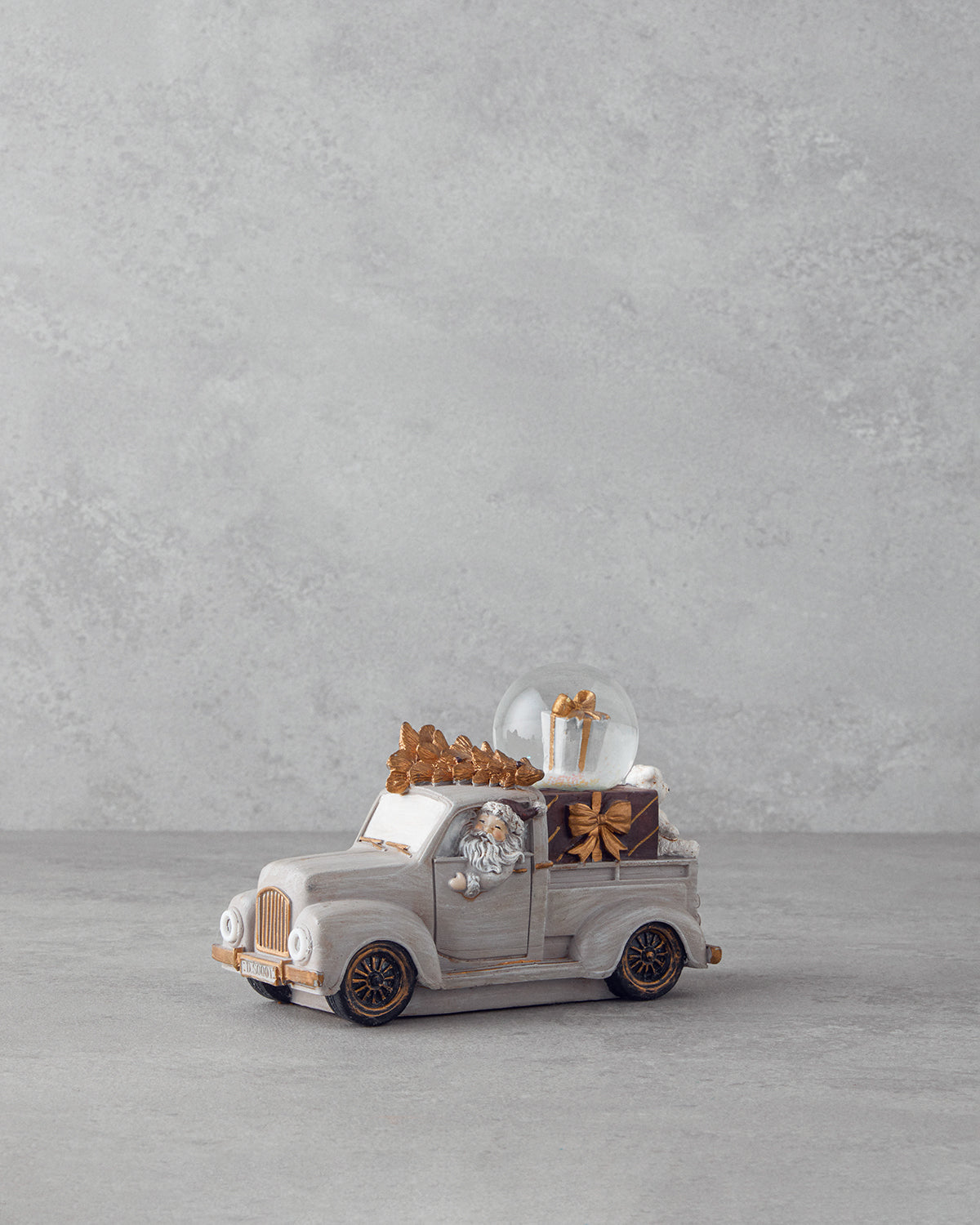 Old Car Snow Globe 7x15.5x10.5 cm Gray