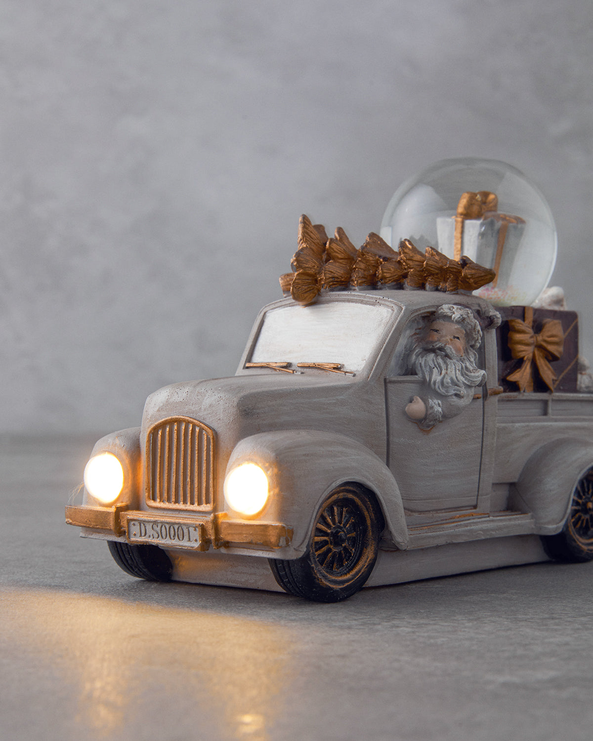 Old Car Snow Globe 7x15.5x10.5 cm Gray (view 3)