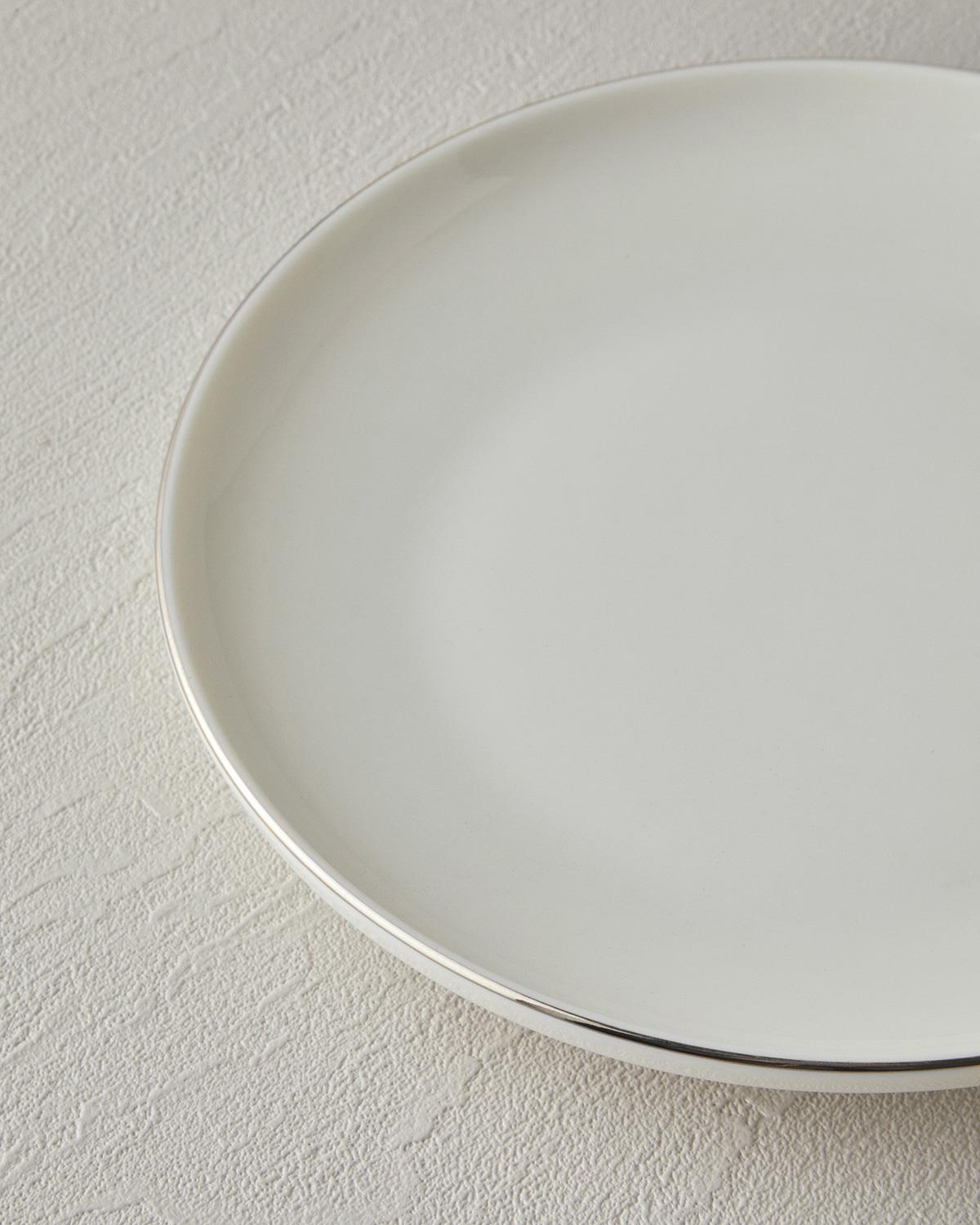 Torino Porcelain with Deep Plate Table Set 18 Pieces, 6 Servings Silver (view 2)