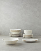 Viyana Porcelain Table Set 27 Pieces, 6 Servings White