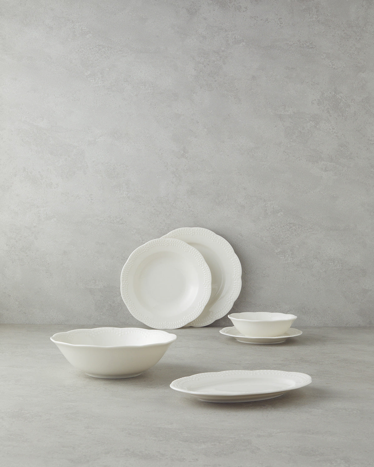 Viyana Porcelain Table Set 27 Pieces, 6 Servings White (view 3)