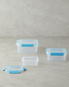 Poul Plastic 3 pcs Storage Container 15.5x21x9 cm Turquoise (view 2)