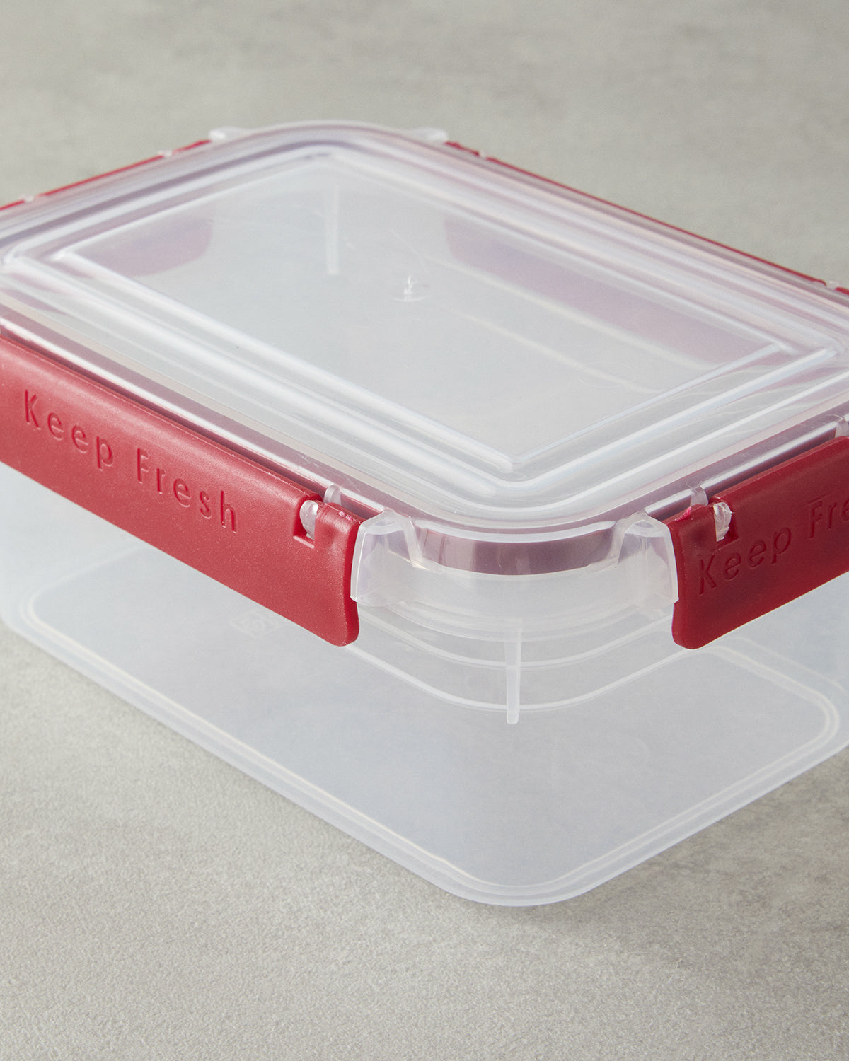Plastic 3 pcs Storage Container 15.5x21x9 cm Maroon (view 3)