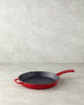 Iron Casting Round Griddle 28 cm - Red