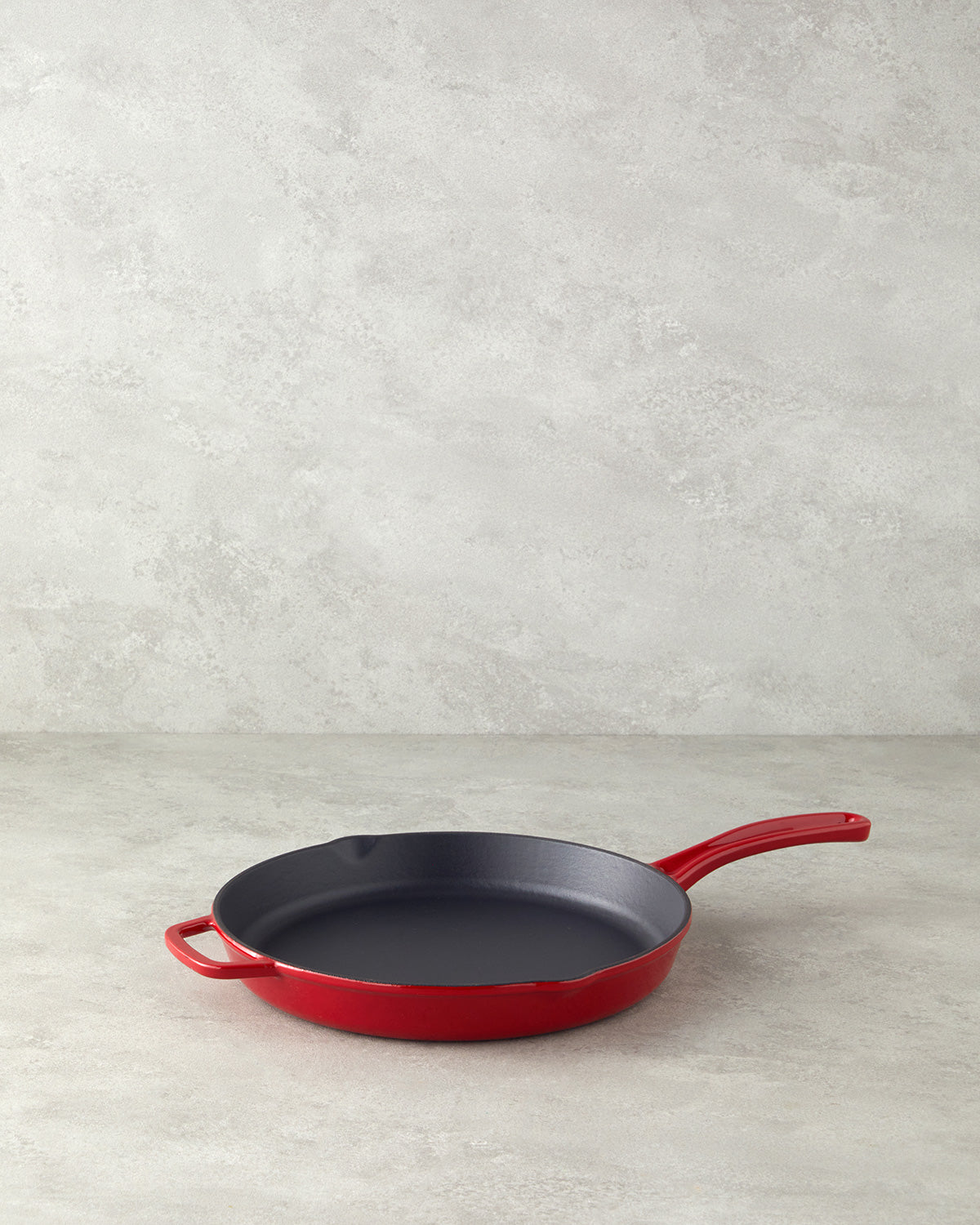Iron Casting Round Griddle 28 cm - Red