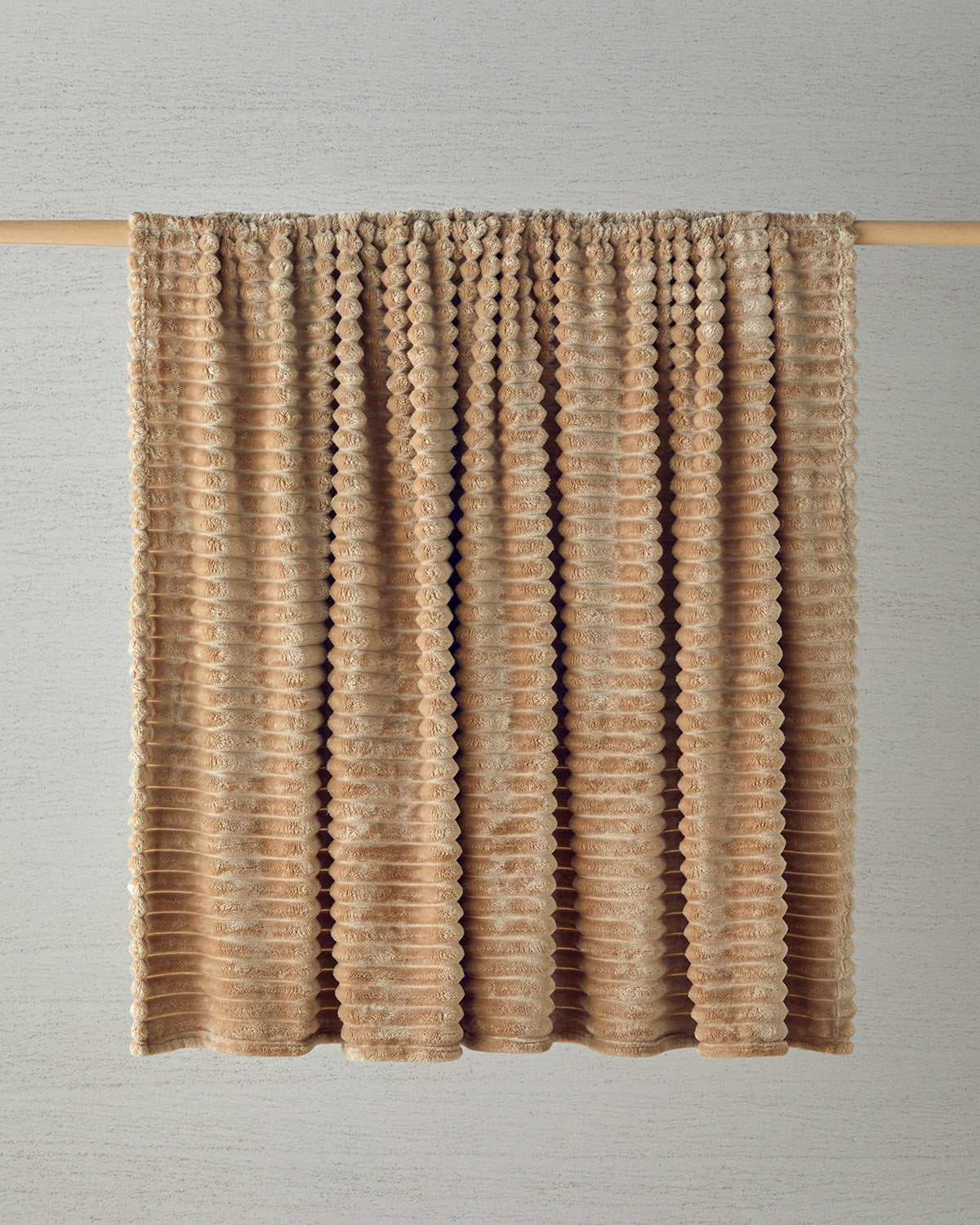 Modern Line Striped Super Soft Blanket - Beige - Double 200x220 cm