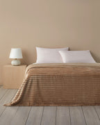 Modern Line Striped Super Soft Blanket - Dark Gray - Single 150x200 cm (view 2)
