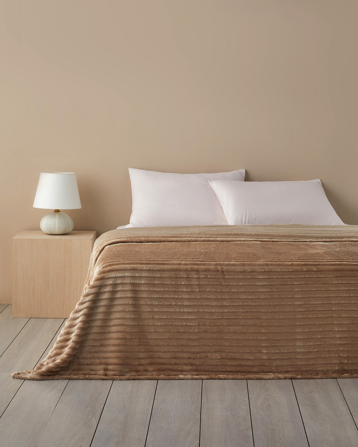 Modern Line Striped Super Soft Blanket - Dark Gray - Single 150x200 cm (view 2)