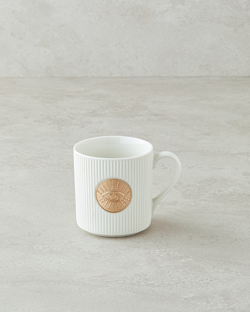 New Bone China Mug 370 ml White-Gold (view 2)