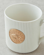 New Bone China Mug 370 ml White-Gold (view 3)