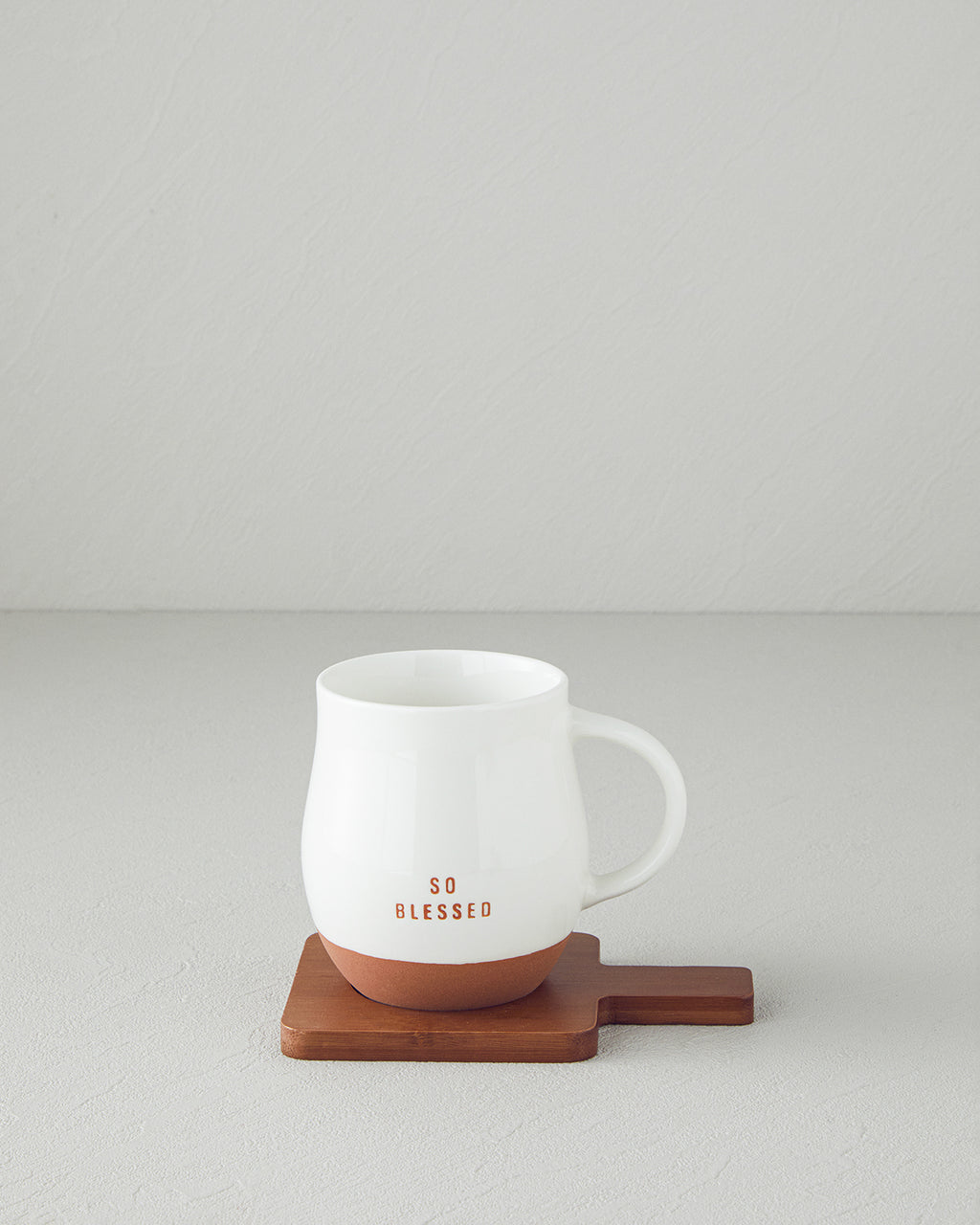 New Bone China with Coaster Mug 450 ml White