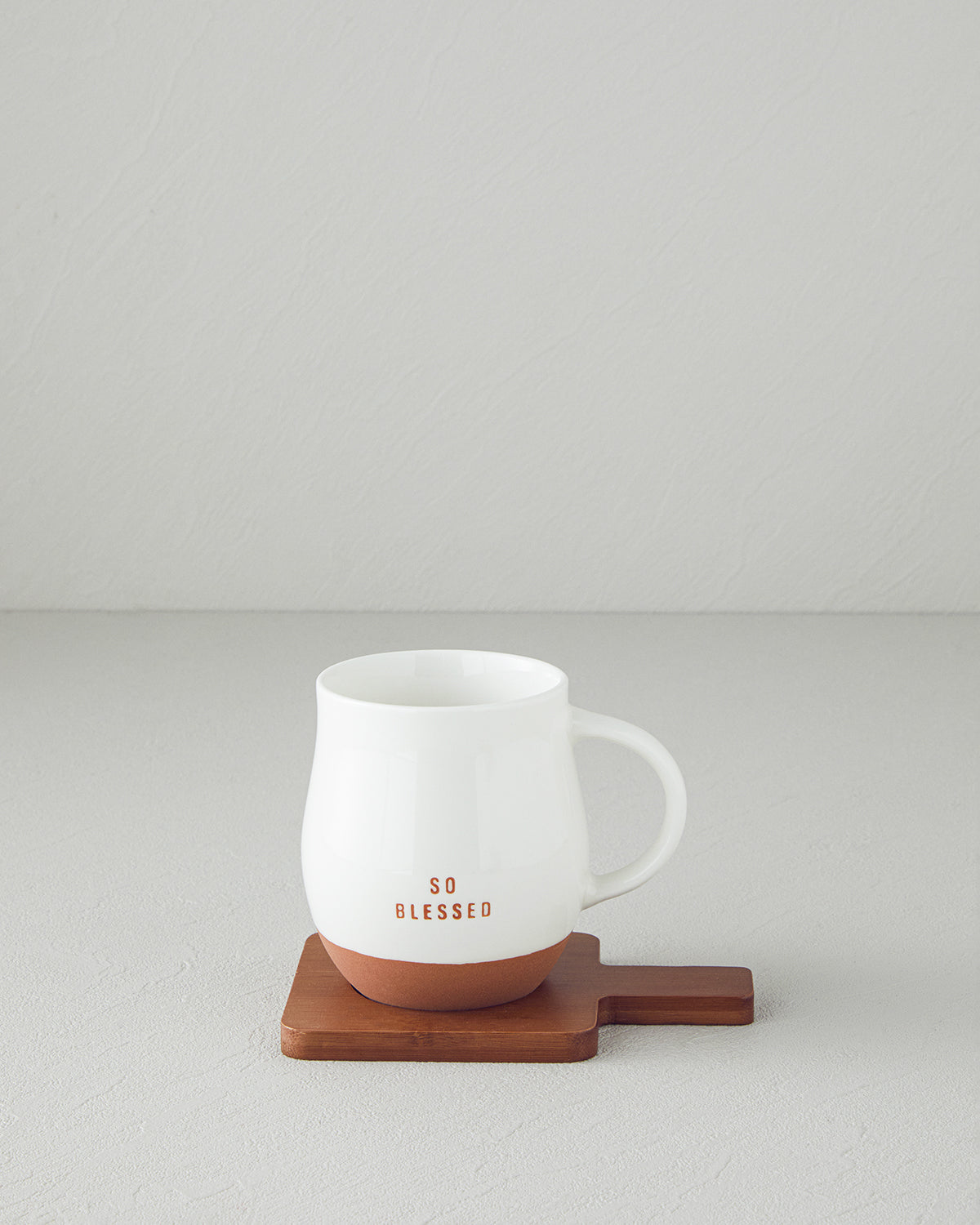 New Bone China with Coaster Mug 450 ml White