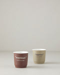 New Bone China Espresso Cup - 2 Pieces 2 Servings Cup 90 ml - Brown - Green