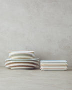 Porcelain Breakfast and Serving Set 18 Pieces, 6 Servings Colored (view 3)