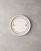 Ceramic Breakfast Set 14 Pieces 6 Servings Green - Pink (view 4)