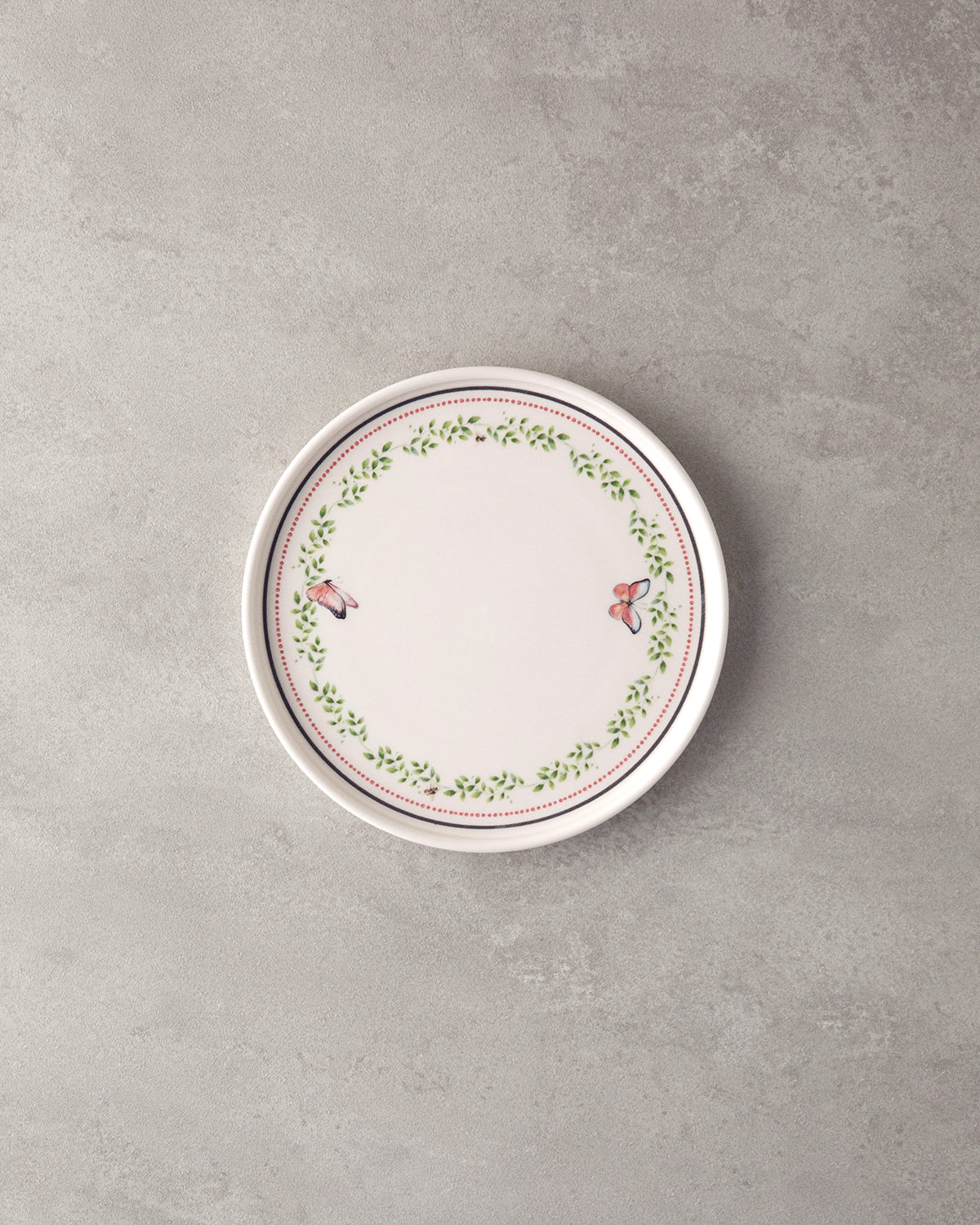 Ceramic Breakfast Set 14 Pieces 6 Servings Green - Pink (view 4)