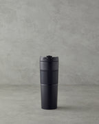 Glow Steel with French Press Travel Mug 450 ml - Black