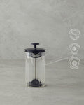 Pansy Borosilicate French Press 400 ml Black