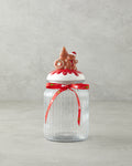 Ginger Man Glass Jar 950 ml White - Red