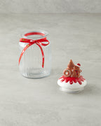 Ginger Man Glass Jar 950 ml White - Red (view 2)