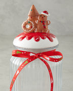 Ginger Man Glass Jar 950 ml White - Red (view 3)