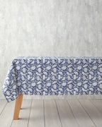 Cotton Polyester Waterproof Table Cloth 150x200 cm - Navy Blue