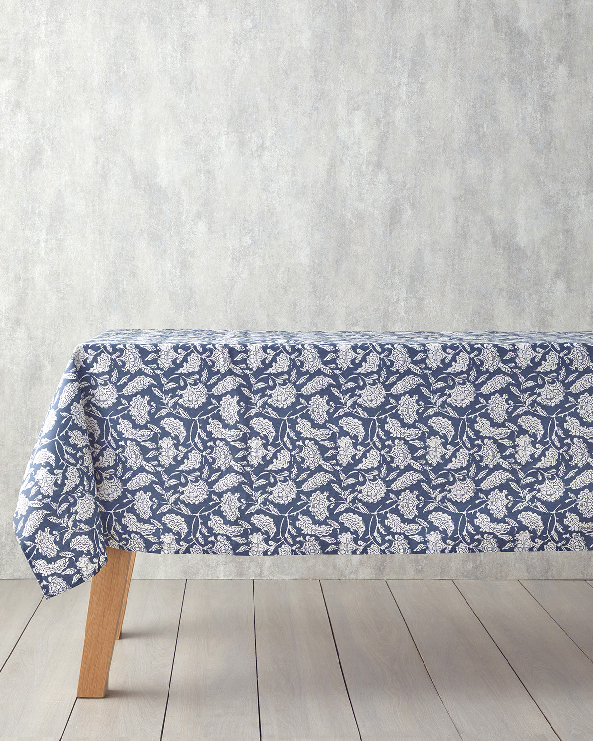 Cotton Polyester Waterproof Table Cloth 150x200 cm - Navy Blue