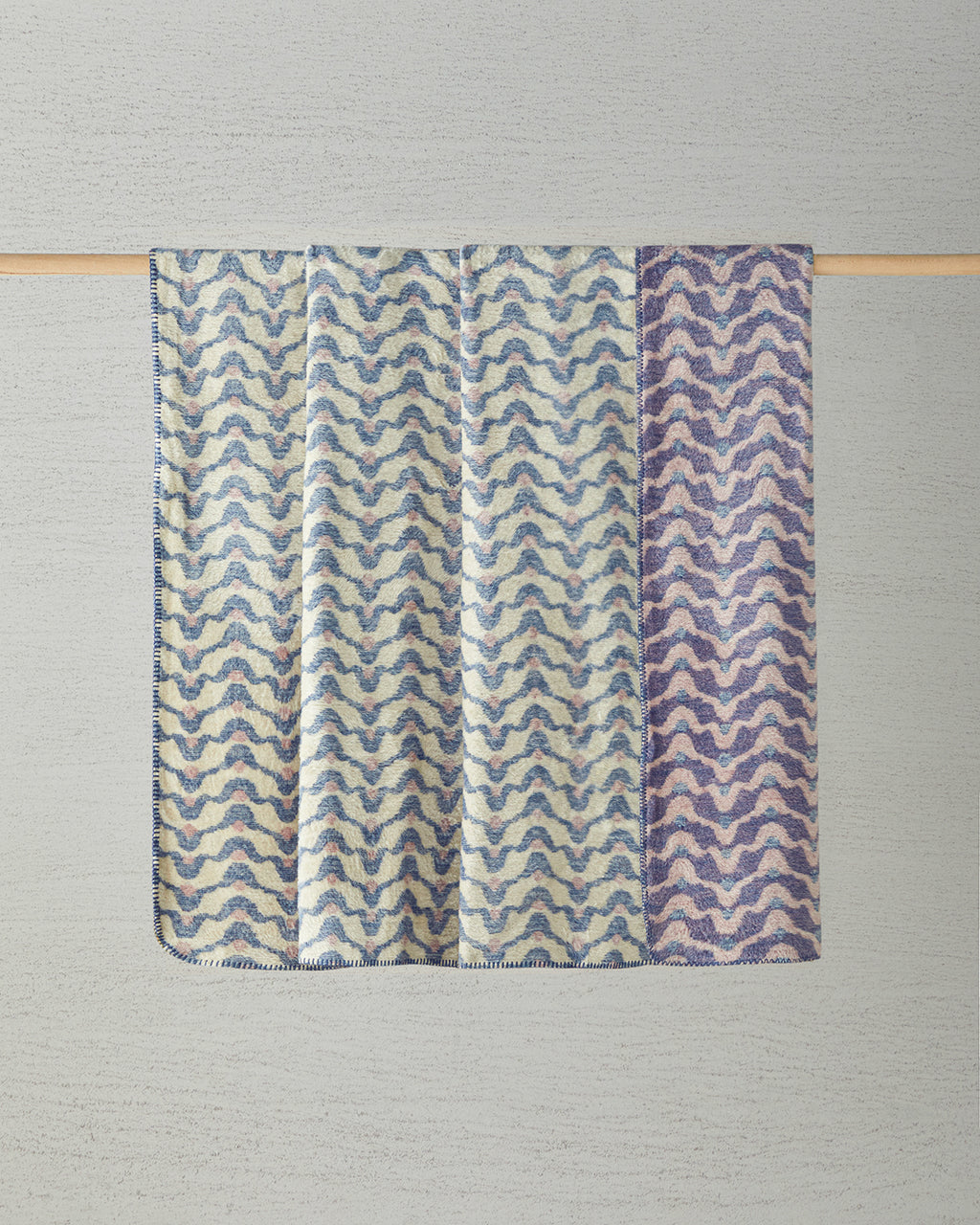 Heritage Cotton Acrylic Blanket Blue - Single 150x200 cm