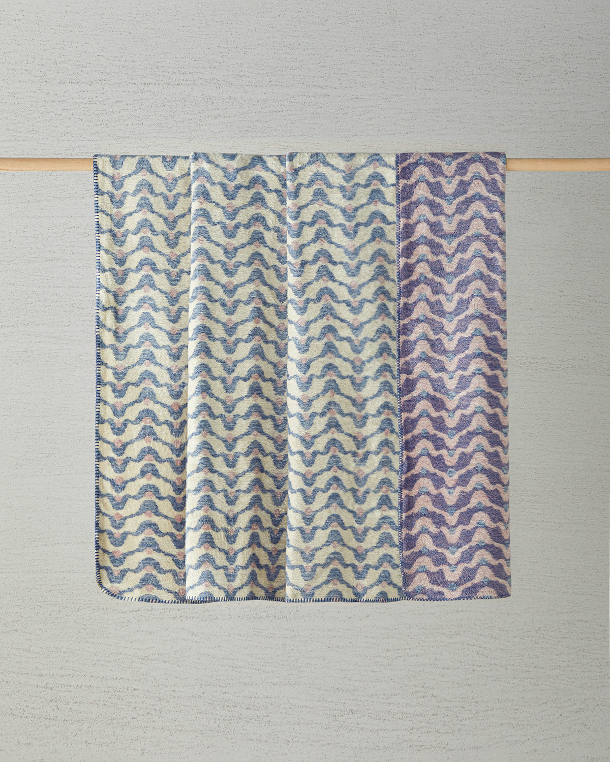 Heritage Cotton Acrylic Blanket Blue - Single 150x200 cm