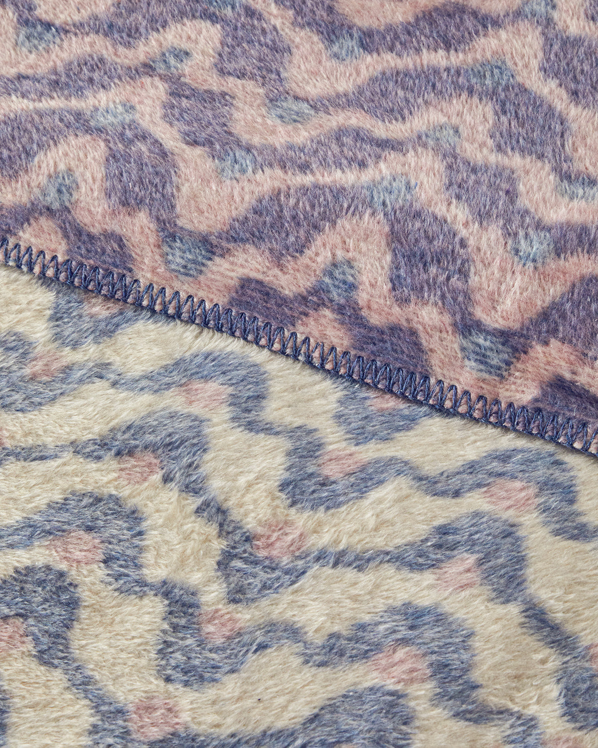 Heritage Cotton Acrylic Blanket Blue (view 3)