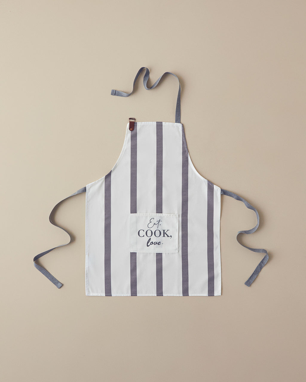 Cookery Cotton Polyester Kitchen Apron 70x55 cm White - Gray