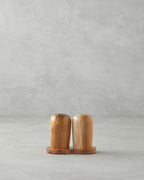 Acacia 2 pcs Salt and Pepper Shaker 11x9 cm Brown