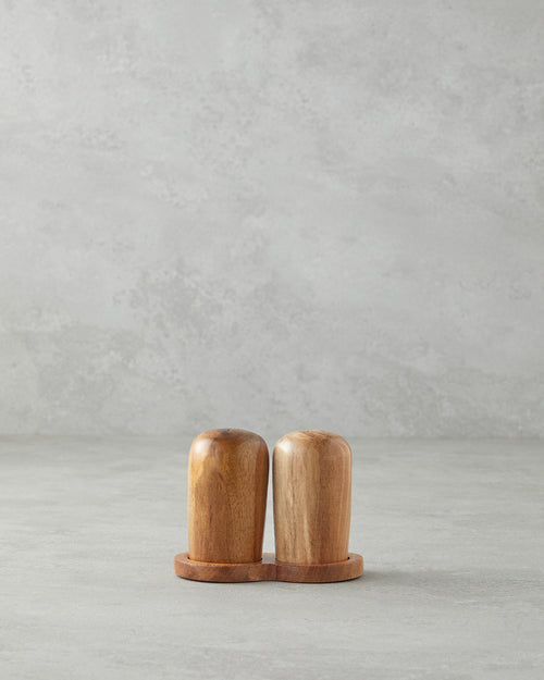 Acacia 2 pcs Salt and Pepper Shaker 11x9 cm Brown