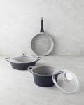 Costa Aluminum 5 Pieces Pot Set 20-26-26 cm Gray