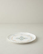 Retro Paisley New Bone China Serving Plate 27 cm White - Blue