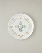 Retro Paisley New Bone China Serving Plate 27 cm White - Blue (view 2)