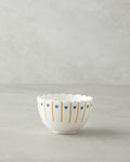 Retro Hearty New Bone China Bowl 10 cm White - Blue