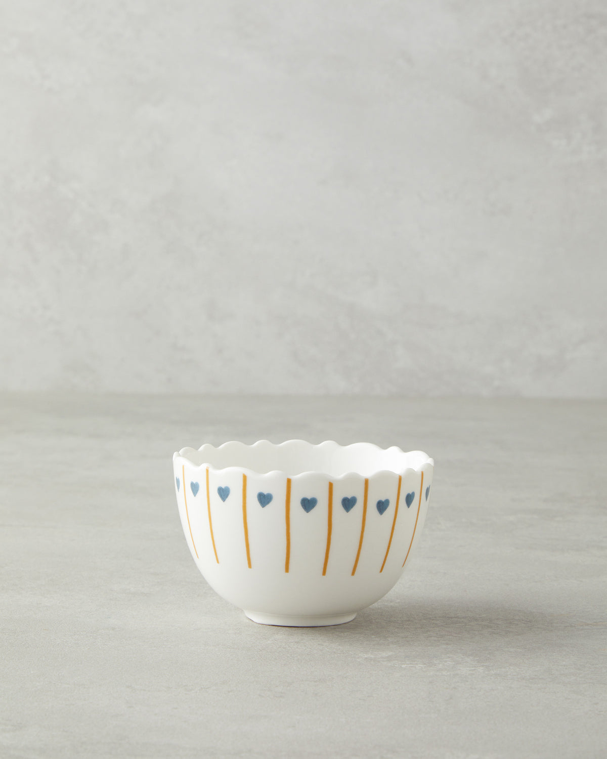 Retro Hearty New Bone China Bowl 10 cm White - Blue