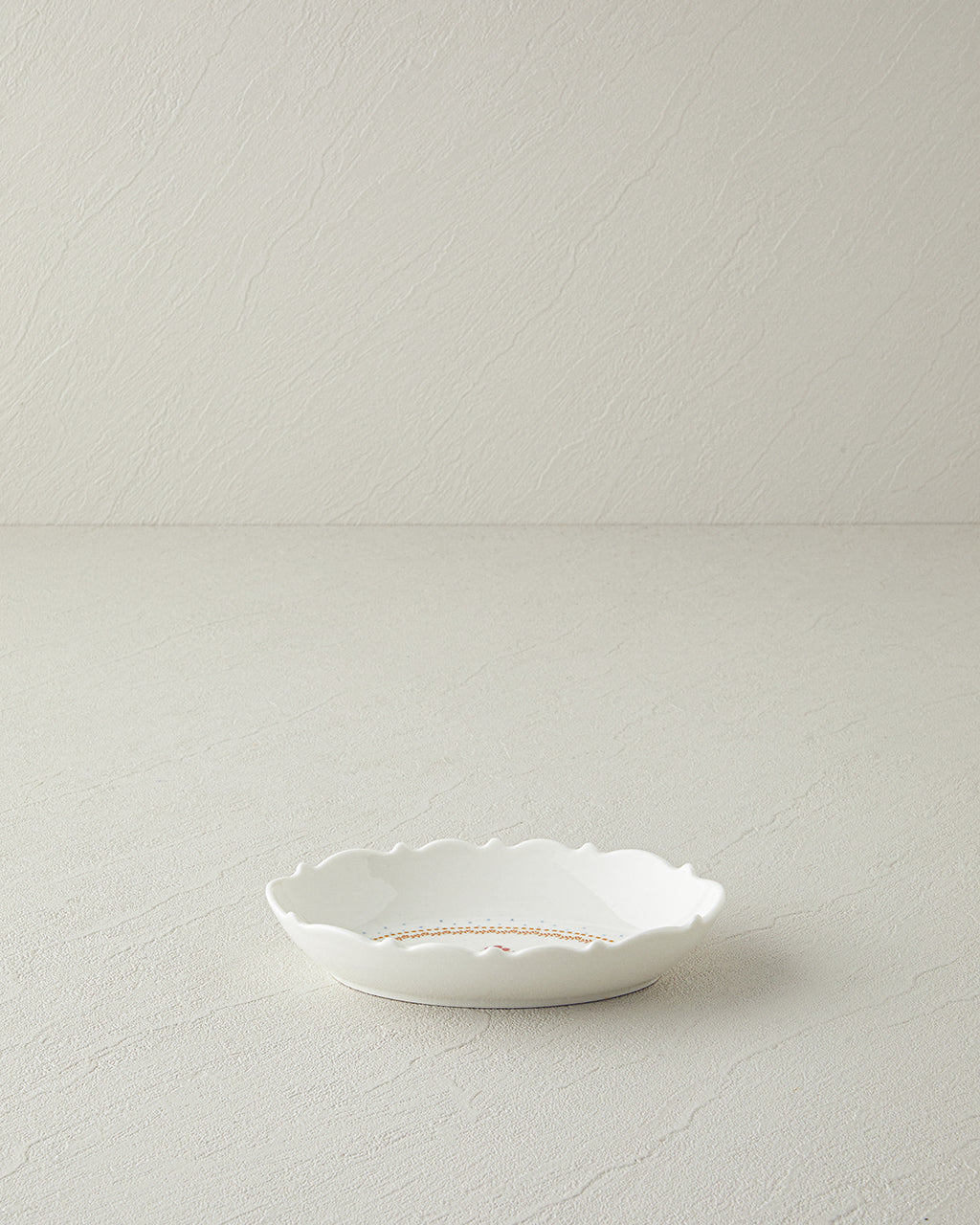 Retro Rosy New Bone China Rectangular Plate 17 cm White - Orange