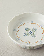 Retro Paisley New Bone China Deep Plate 19 cm White - Blue (view 3)