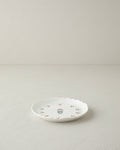 Retro Realm New Bone China Cake Plate 18 cm White - Orange