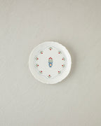 Retro Realm New Bone China Cake Plate 18 cm White - Orange (view 2)